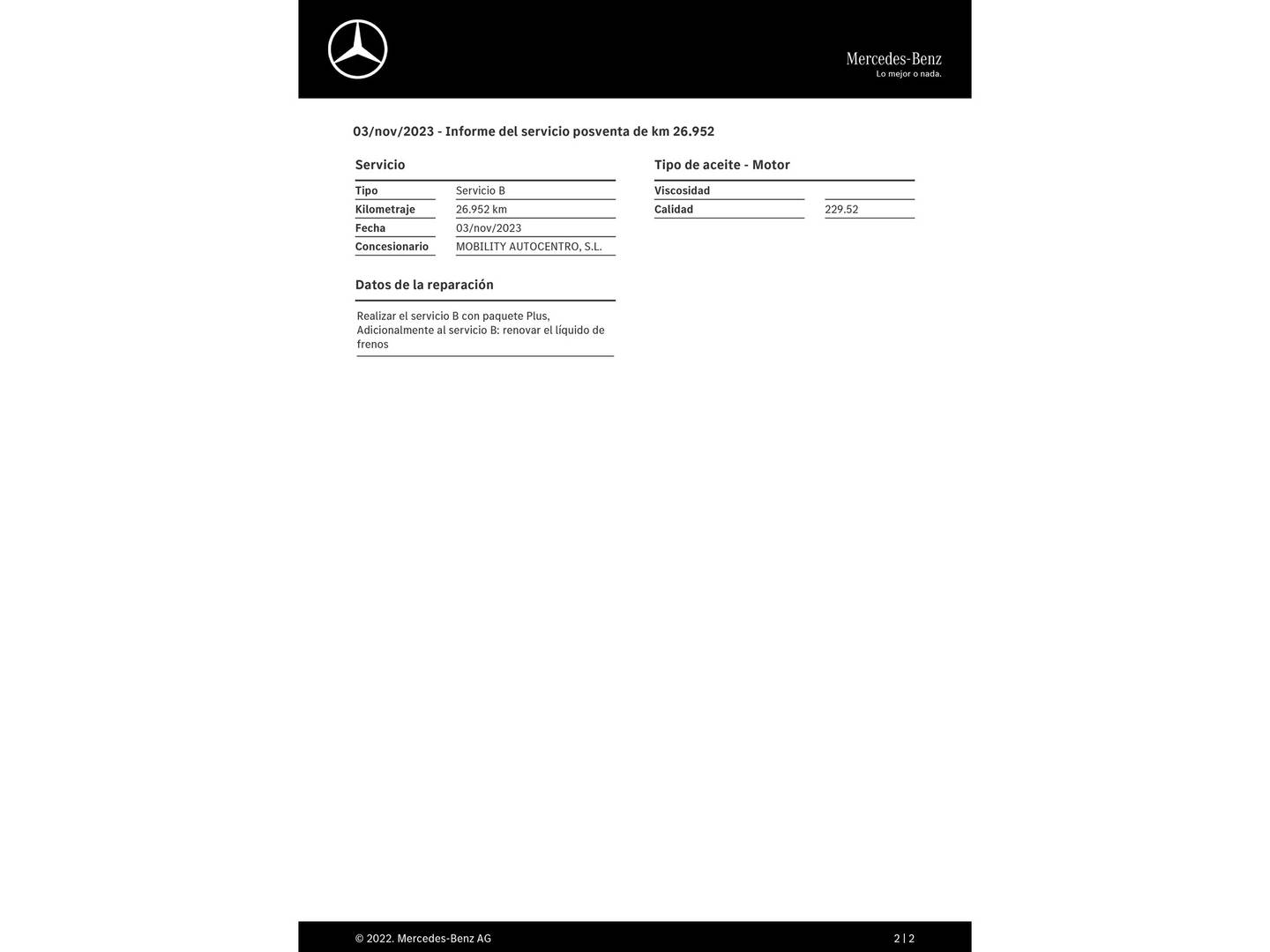 Foto del mantenimiento del Mercedes Clase C Mercedes Clase C 200 (184 CV) PACK AMG