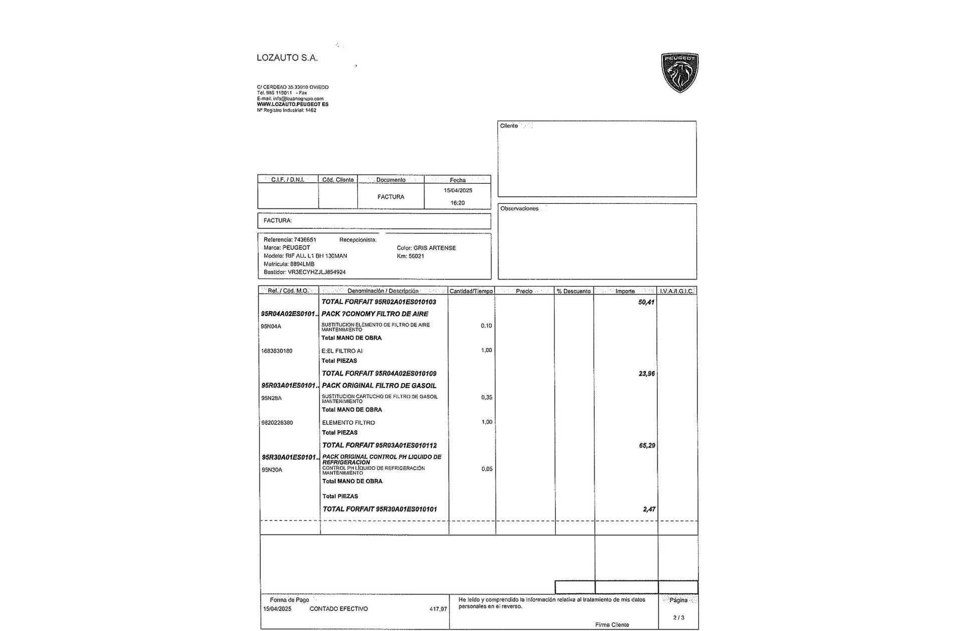 Peugeot Rifter BlueHDi 130 Allure Standard 7 plazas - foto 19
