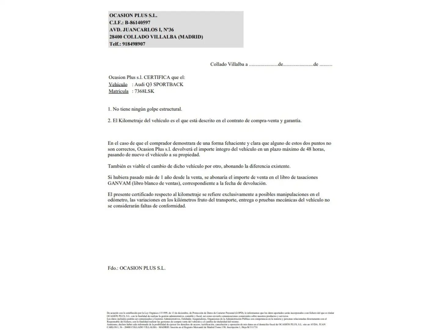 Certificado