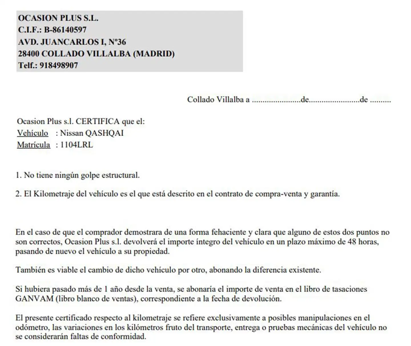 Certificado