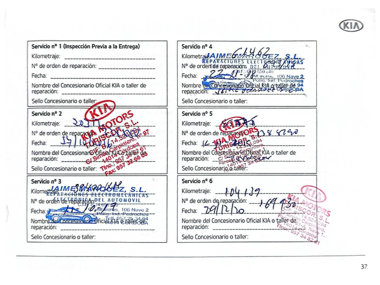 Foto del mantenimiento del KIA Sportage KIA Sportage 1.7 CRDI VGT x-Tech Eco-Dynamic 4x2 (115 CV)