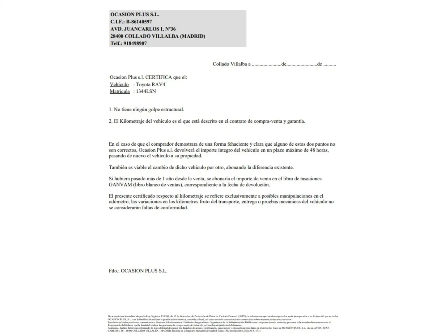 Certificado