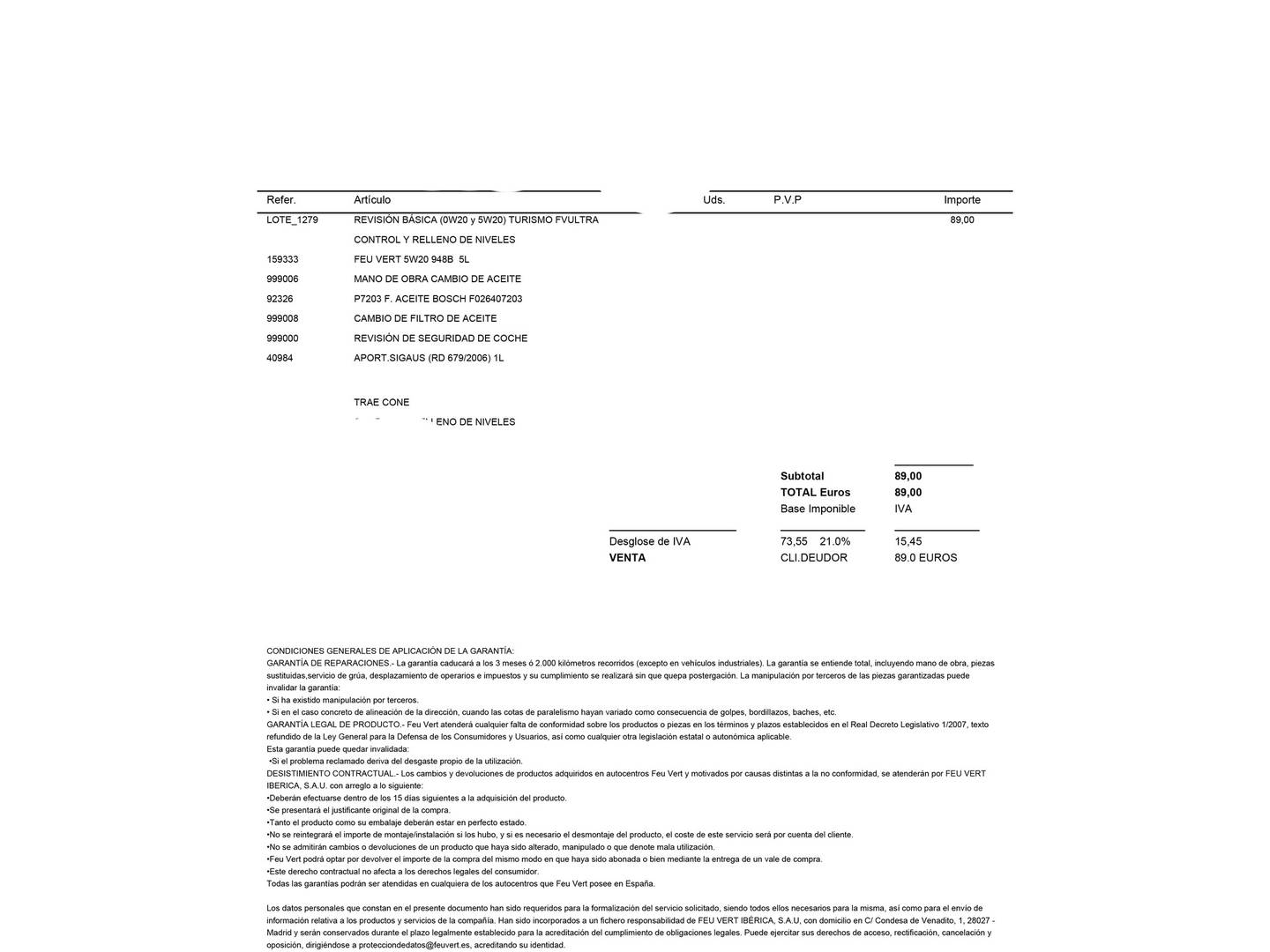 Foto del mantenimiento del Ford Fiesta Ford Fiesta 1.0 EcoBoost MHEV ST-Line (125 CV)