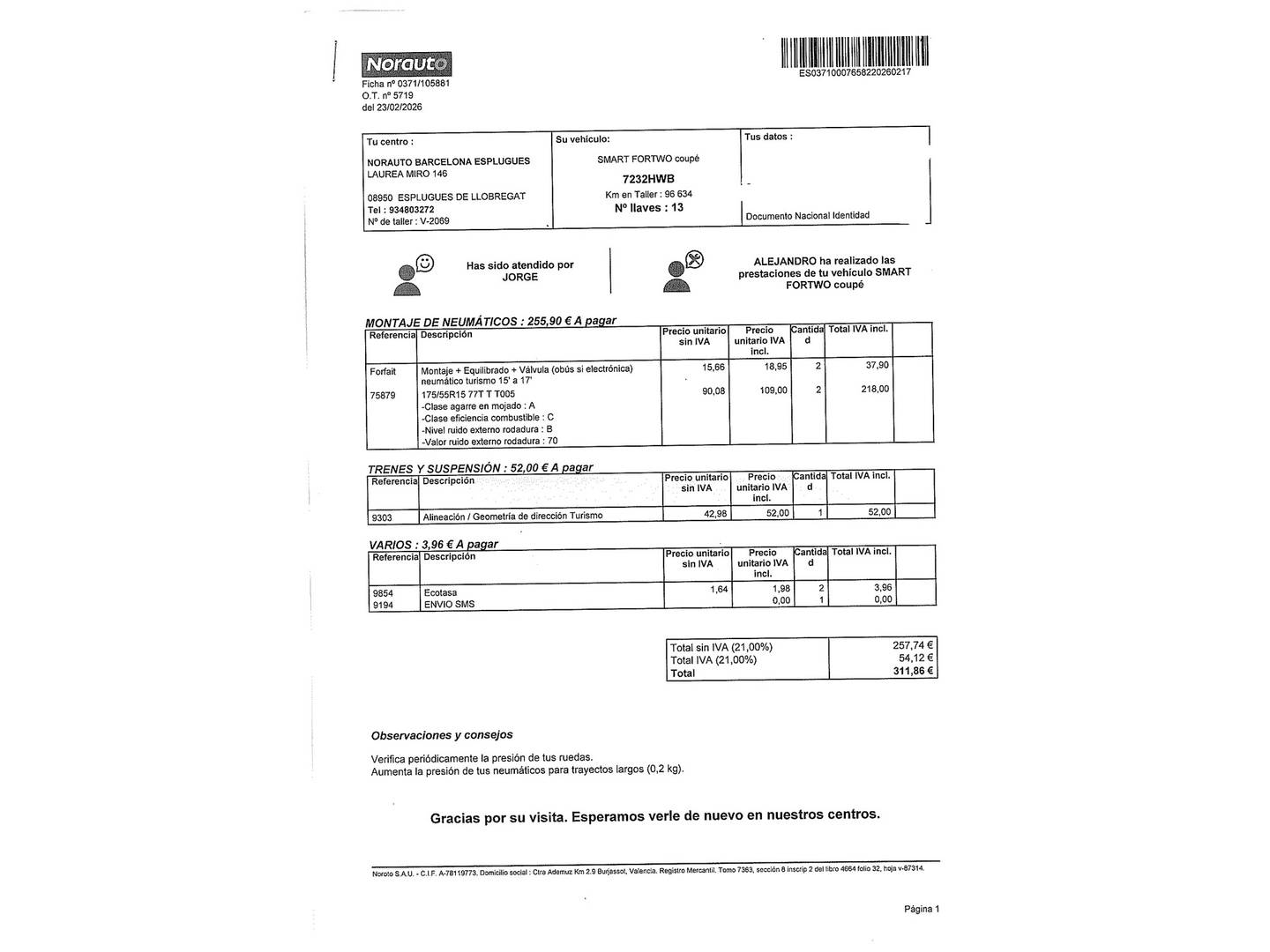 Smart fortwo Smart ForTwo Coupe 52 mhd Pulse (71 CV) gasolina