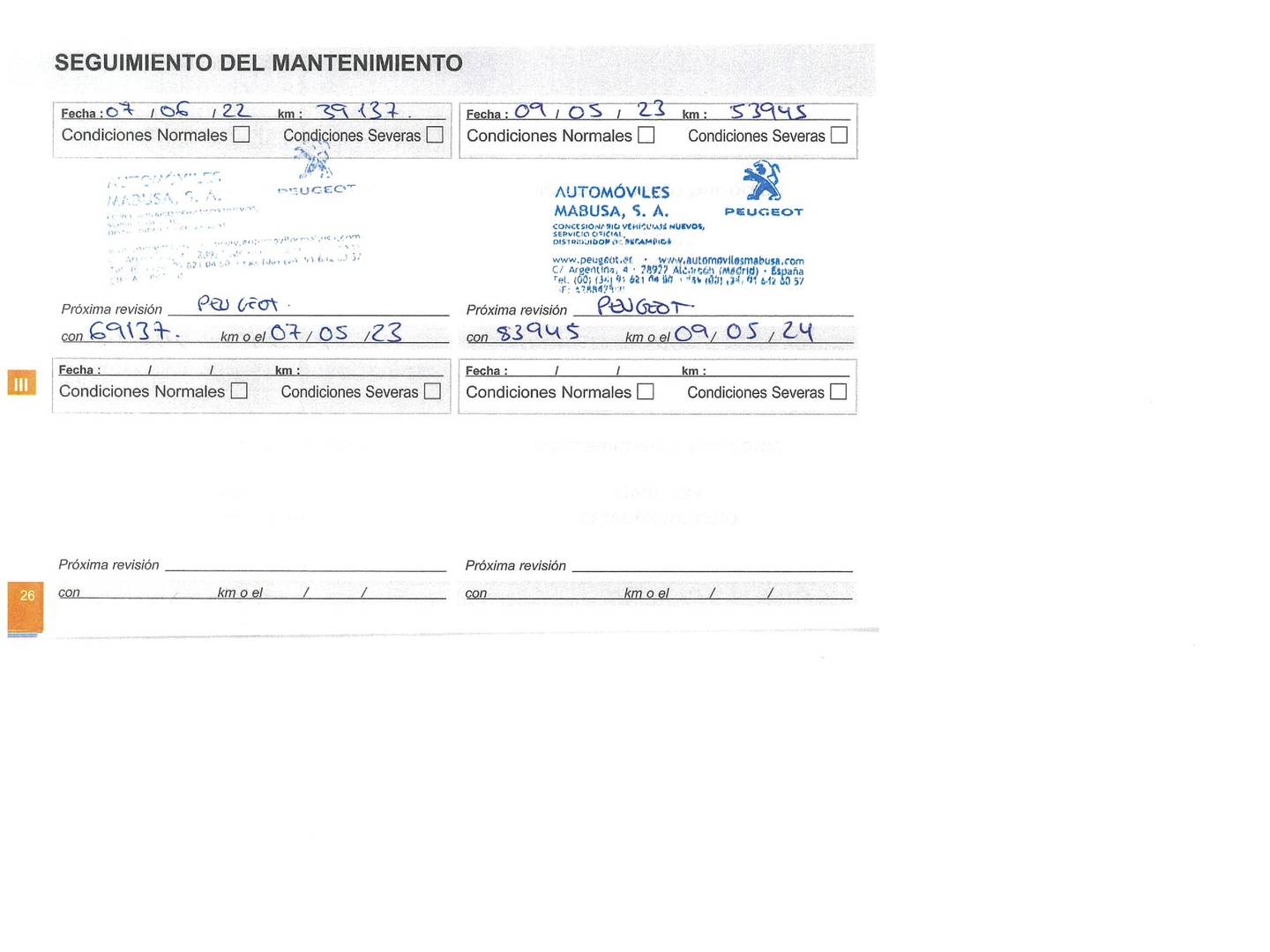 Foto del mantenimiento del Peugeot 3008 Peugeot 3008 BlueHDI 130 S&S GT Line (130 CV)