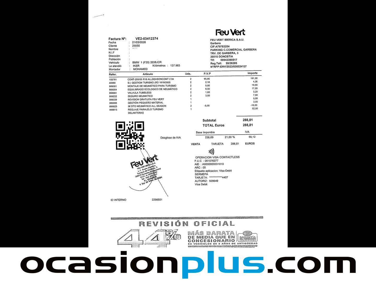 Foto del mantenimiento del BMW Serie 1 BMW Serie 1 116d (116 CV)