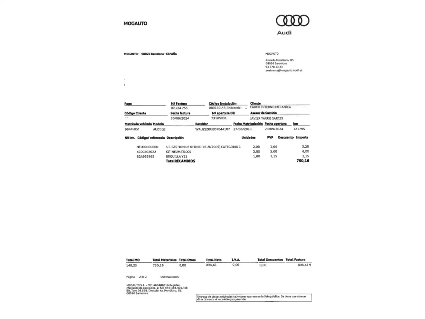 Foto Audi Q3 Audi Q3 Ambition 2.0 TDI (140 CV)