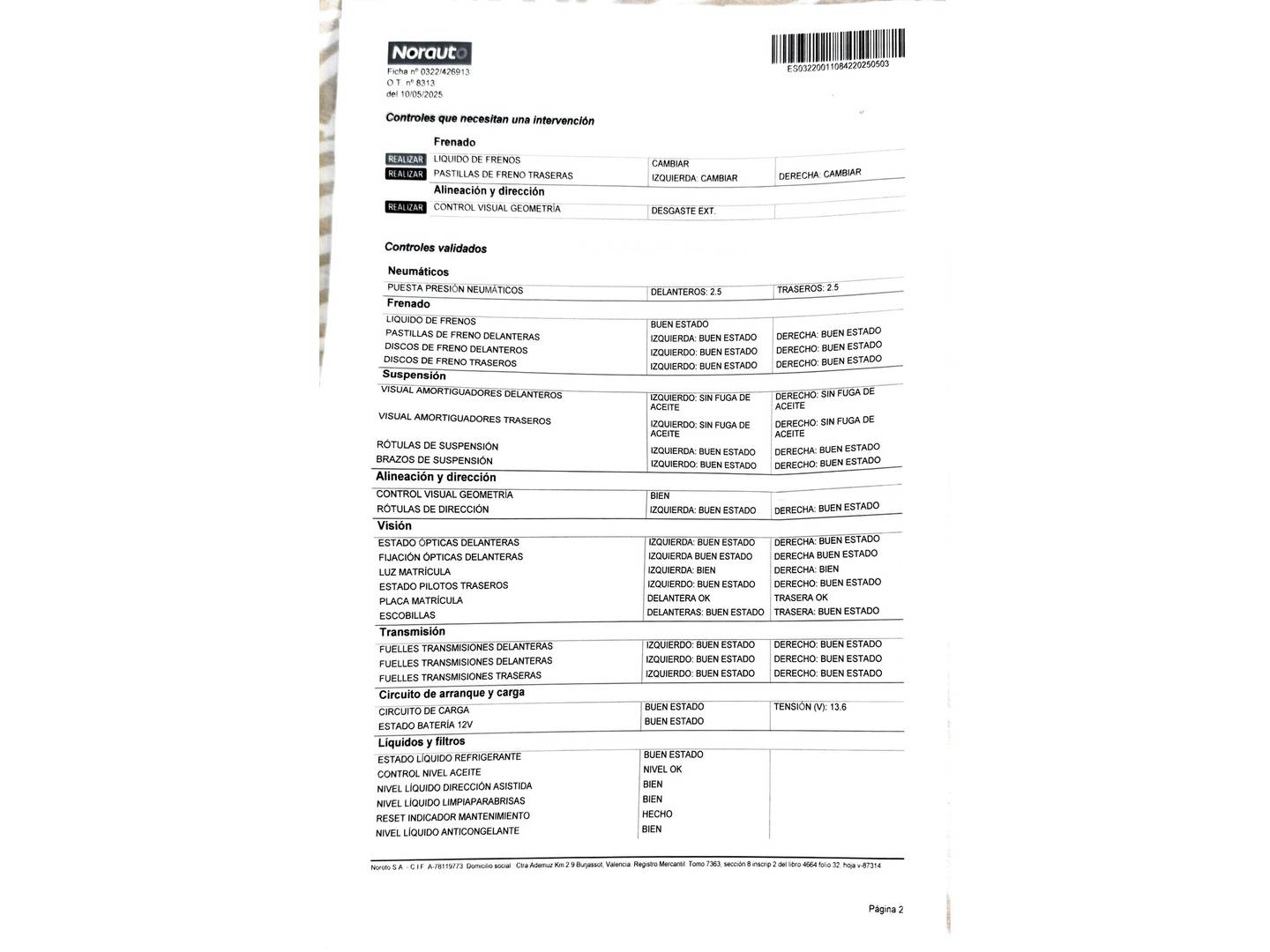 Foto del mantenimiento del Ford Grand C-Max Ford Grand C-Max 1.5 TDCI Titanium (120 CV)