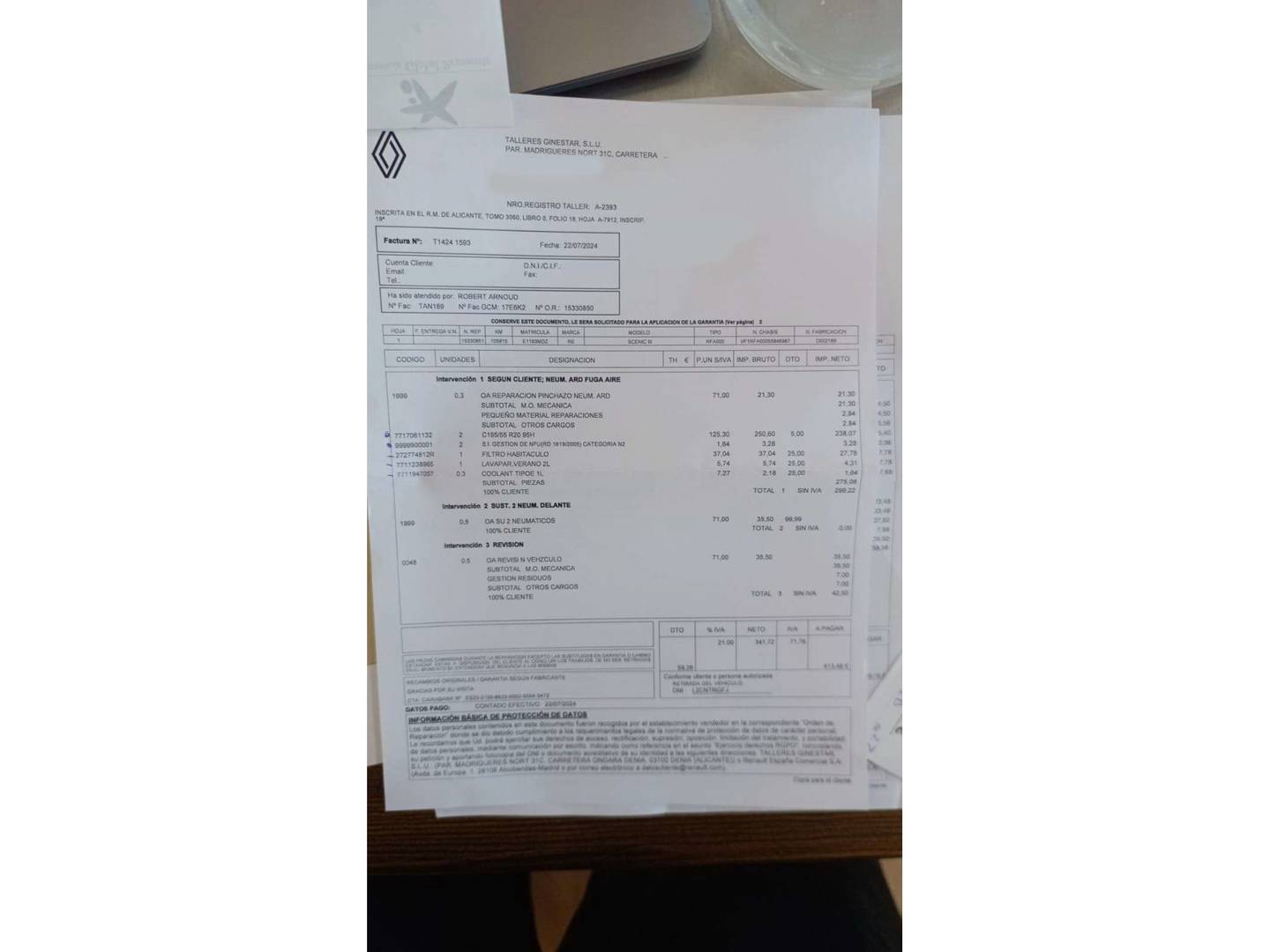 Foto del mantenimiento del Renault Scénic Renault Scenic Zen Energy dCi (130 CV)