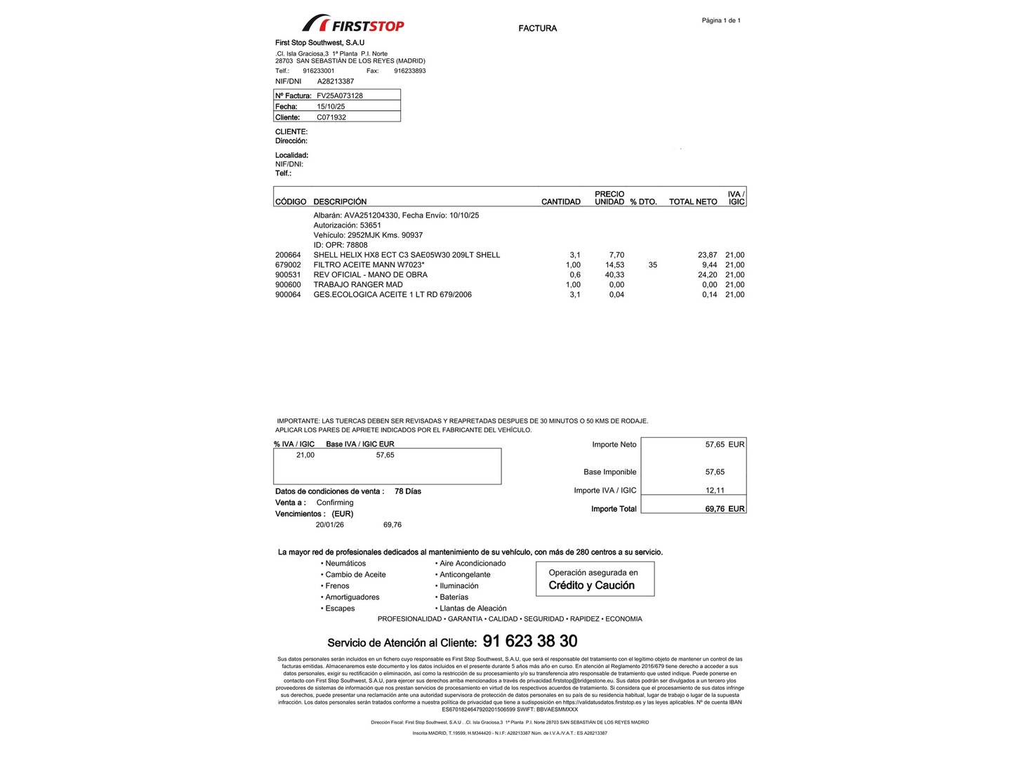 Foto del mantenimiento del KIA Picanto KIA Picanto 1.0 DPi Concept Pack Comfort (67 CV)
