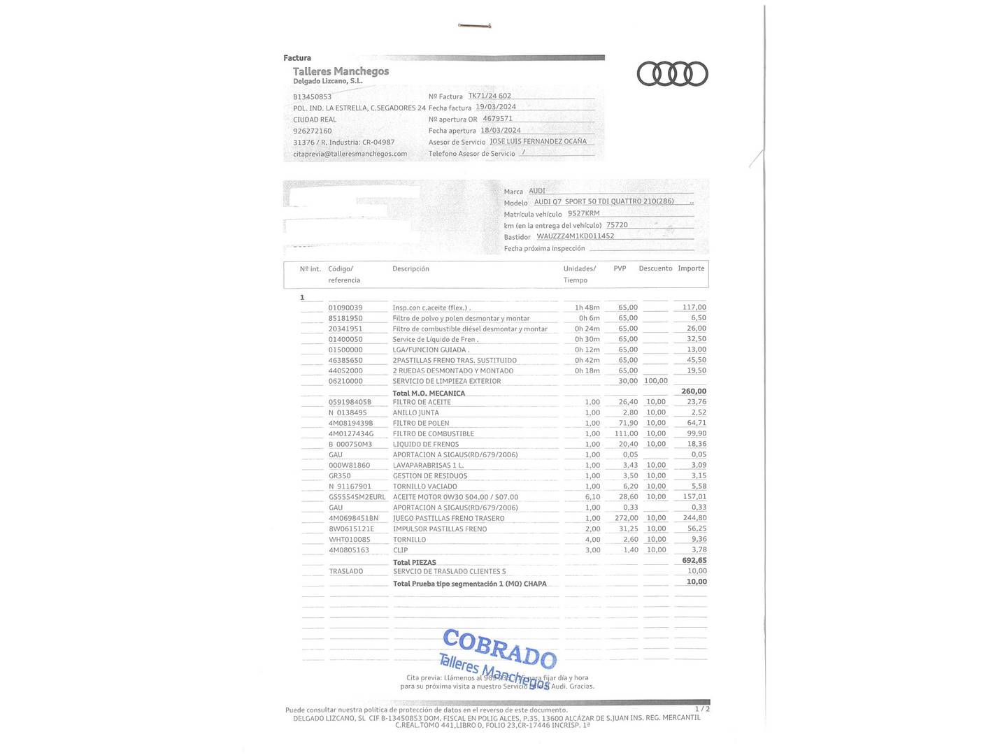 Foto Audi Q7 Audi Q7 50 TDI quattro (286 CV) tiptronic Pack S-Line 7 Plazas