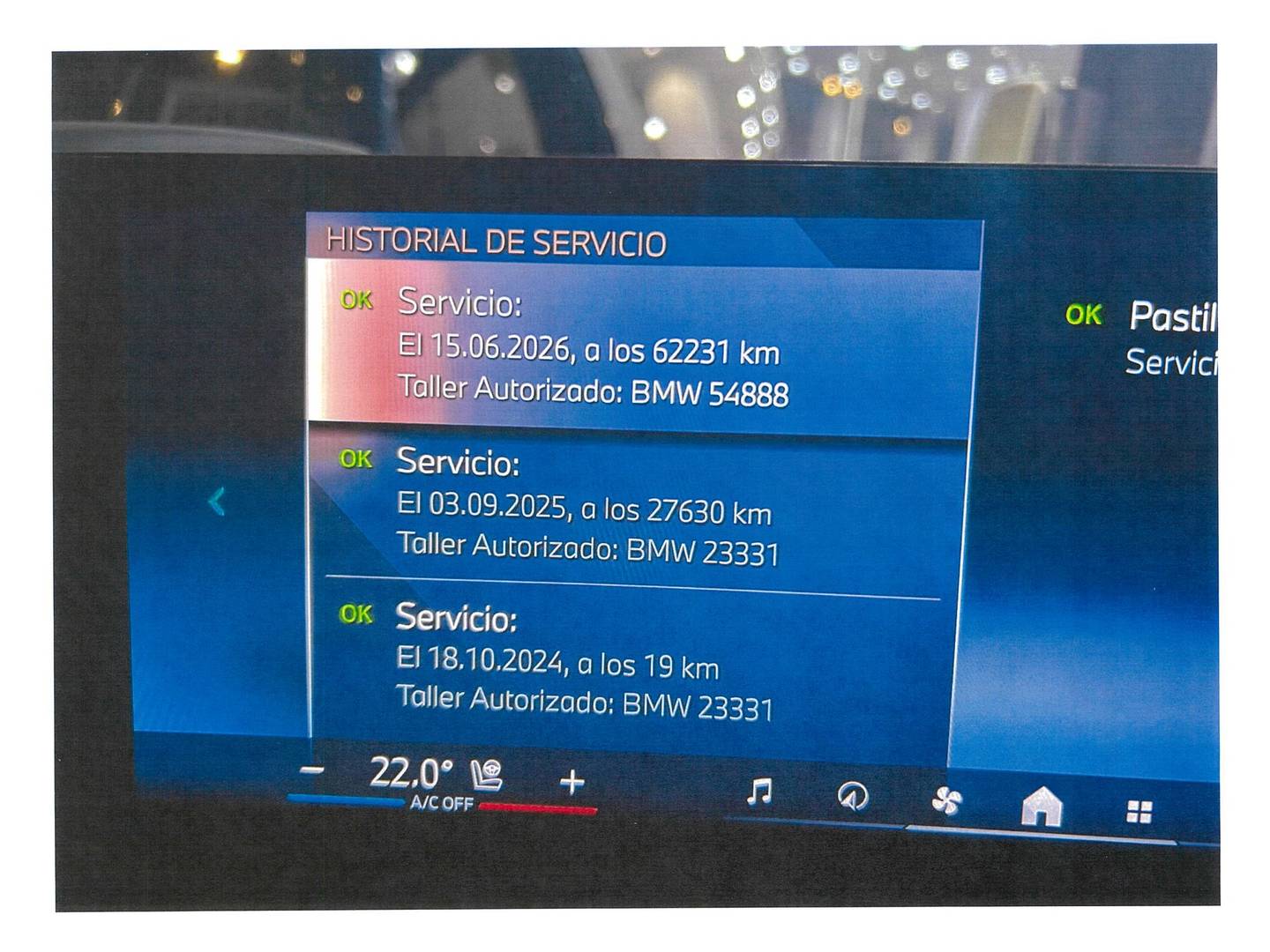 Foto del mantenimiento del BMW X5 BMW X5 xDrive40d xLine (352 CV)