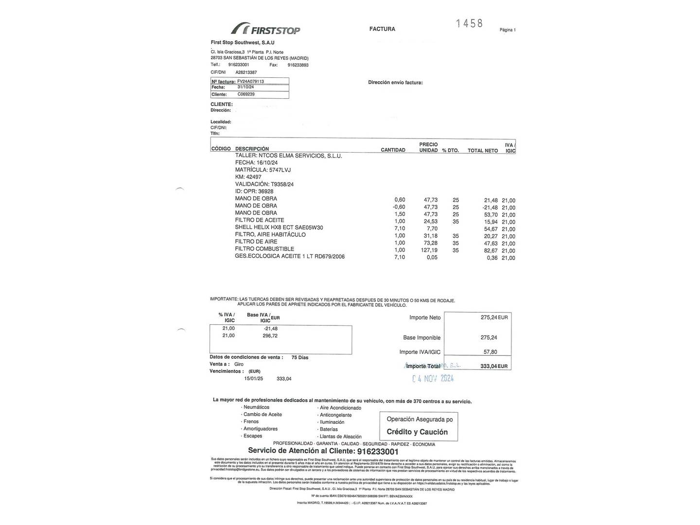 Foto del mantenimiento del Ford Ranger Ford Ranger Pickup 2.0 Ecoblue Doble Cabina XL 4x4 125 kW (170 CV)