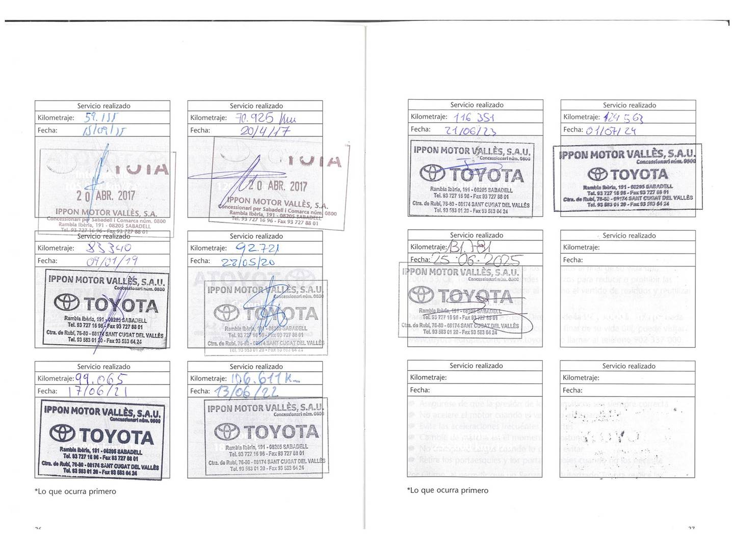 Foto del mantenimiento del Toyota Avensis Toyota Avensis 2.2 D-4D Executive (150 CV)