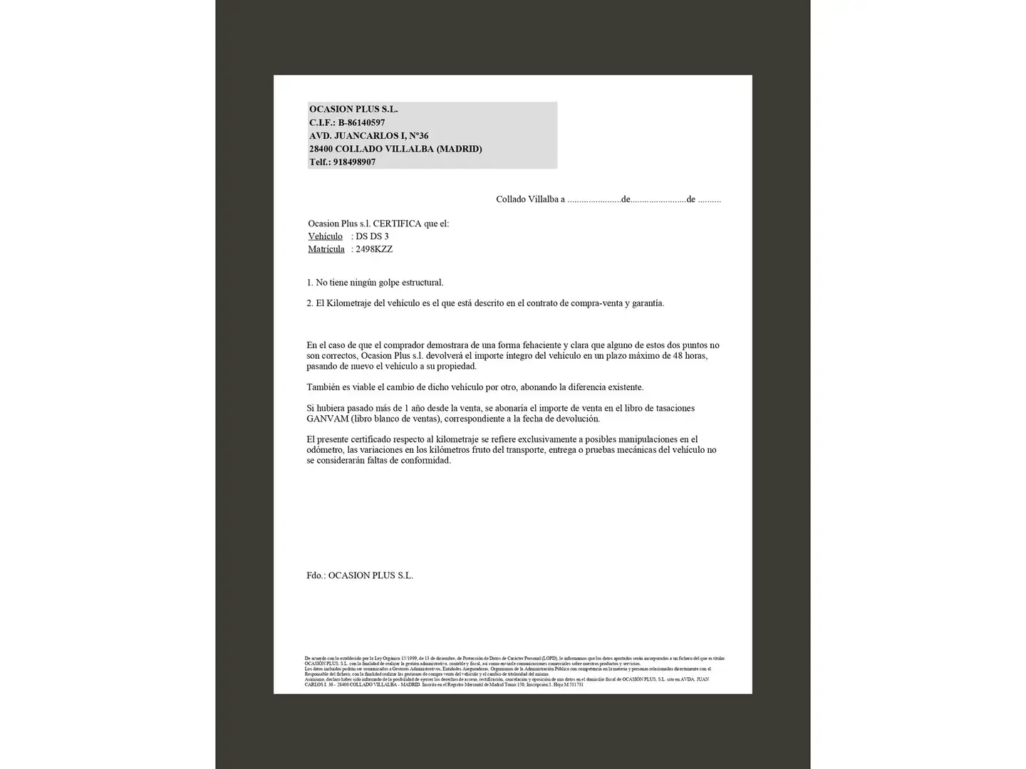 Certificado