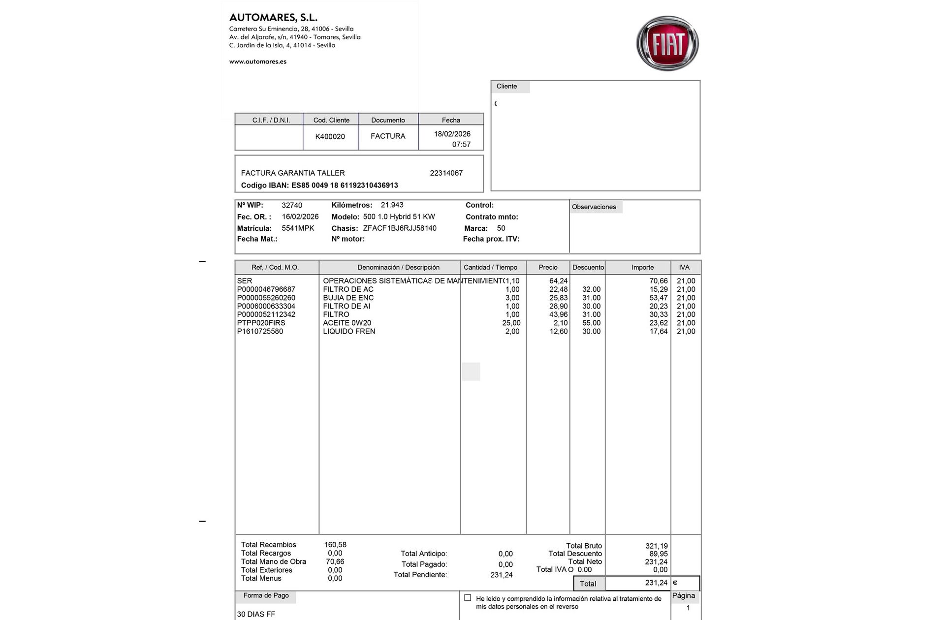 Fiat 500 1.0 Hybrid Monotrim - foto 16