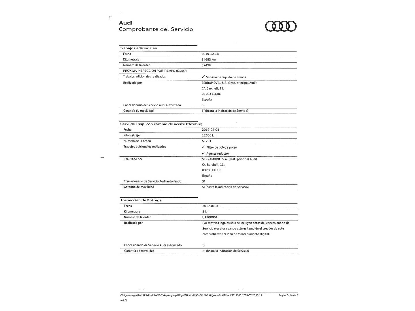 Foto del mantenimiento del Audi Q5 Audi Q5 S line edition 2.0 TDI ultra (150 CV)