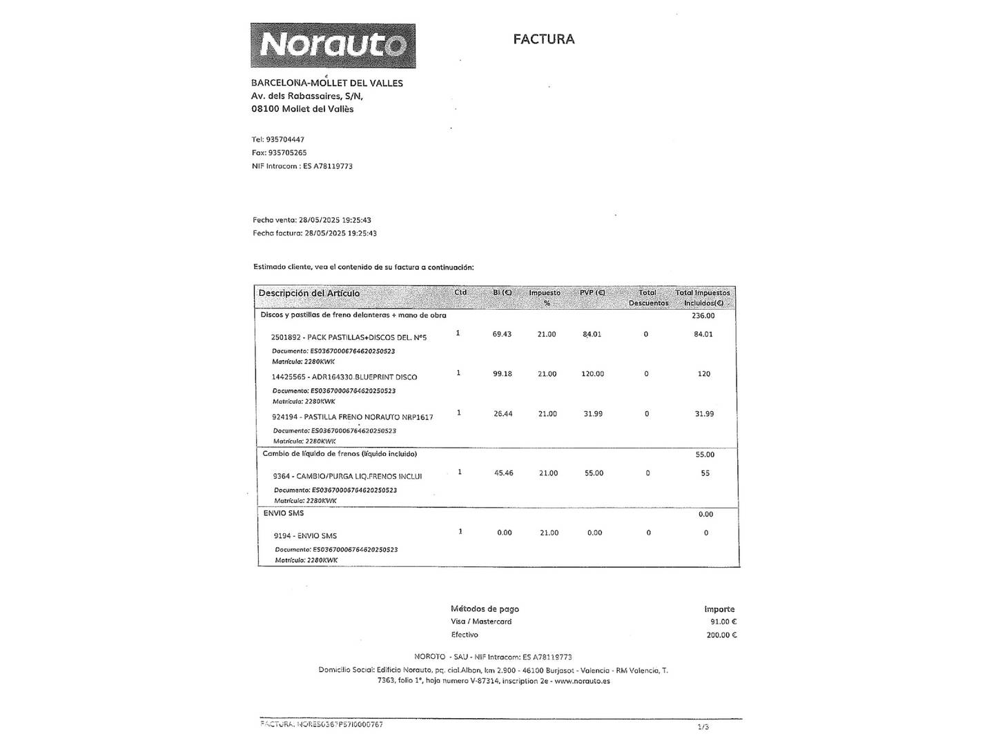 Foto del mantenimiento del Dacia Duster Dacia Duster Comfort 1.6 4X2 (115 CV)