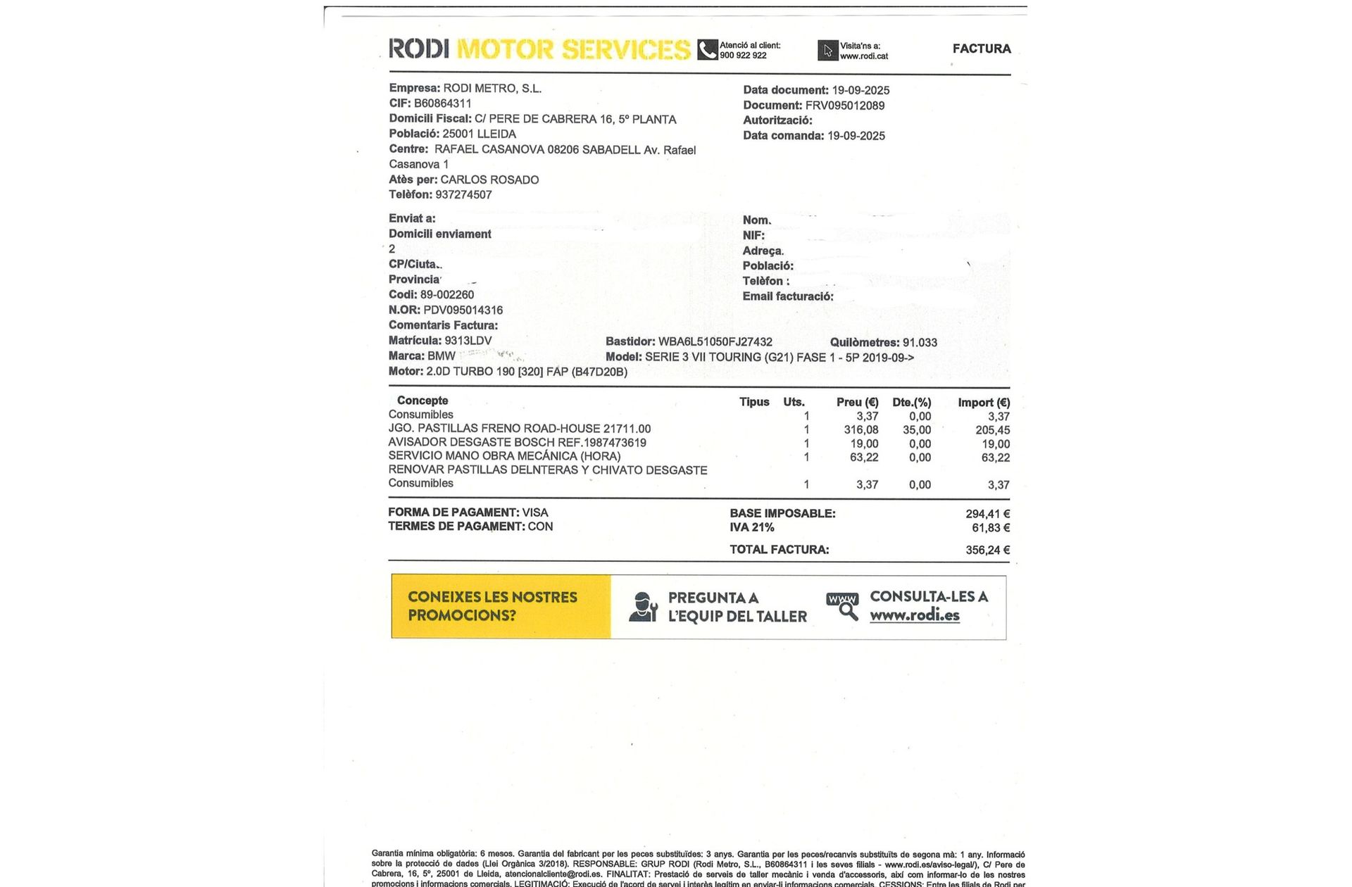 BMW Serie 3 320d Touring Pack M - foto 24