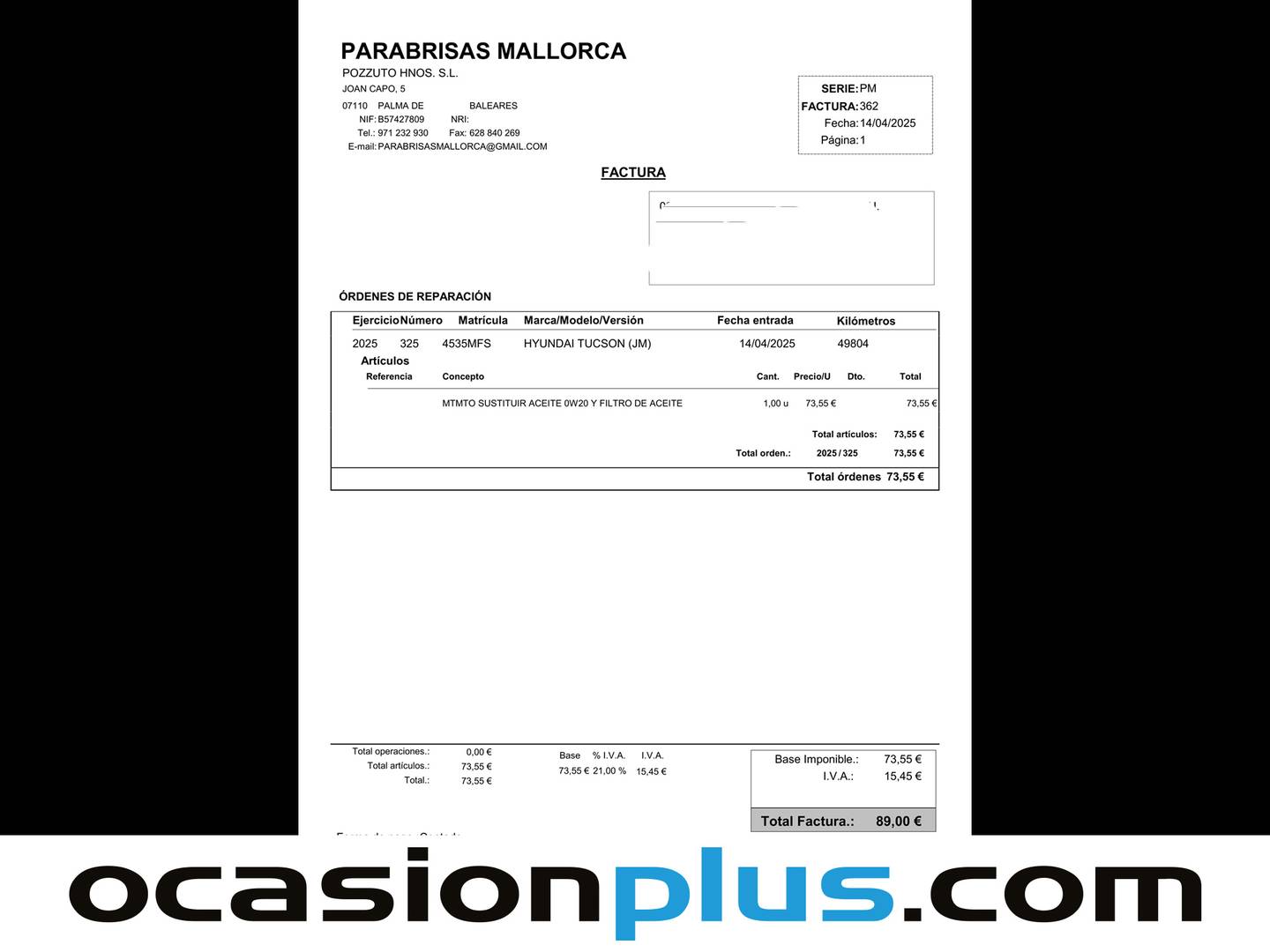 Foto del mantenimiento del Hyundai Tucson Hyundai Tucson 1.6 CRDI Maxx (115 CV)