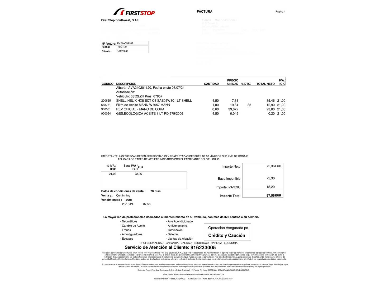 Foto del mantenimiento del Ford Puma Ford Puma 1.0 EcoBoost MHEV Titanium Design (125 CV)