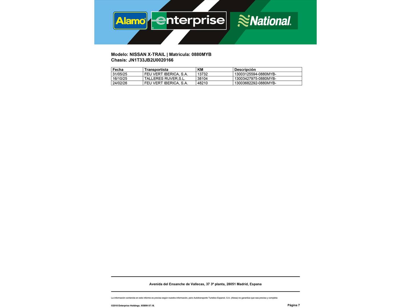 Foto del mantenimiento del Nissan X-TRAIL Nissan X-Trail 1.5 e-4ORCE N-Connecta 4X4 AT (213 CV)
