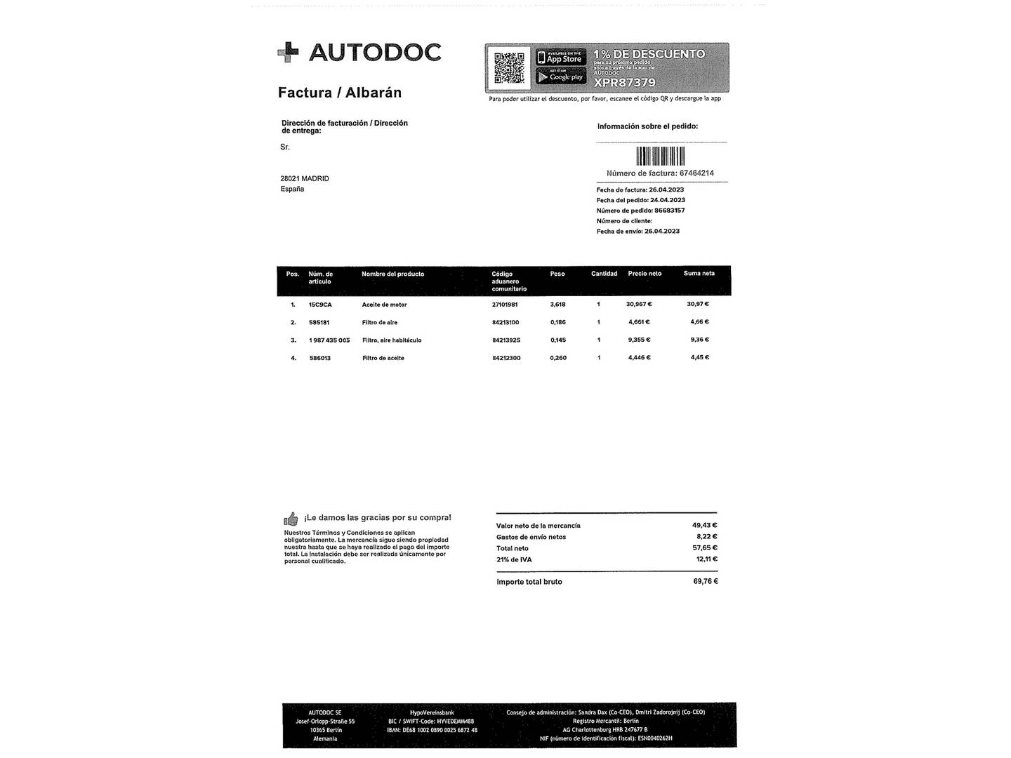 Foto del mantenimiento del Fiat 500C Fiat 500C 1.2 8v Cabrio S (69 CV)