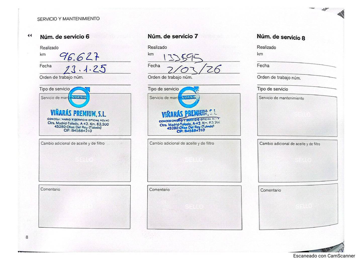 Foto del mantenimiento del Volvo V90 Cross Country Volvo V90 Cross Country D4 AWD Auto (190 CV)
