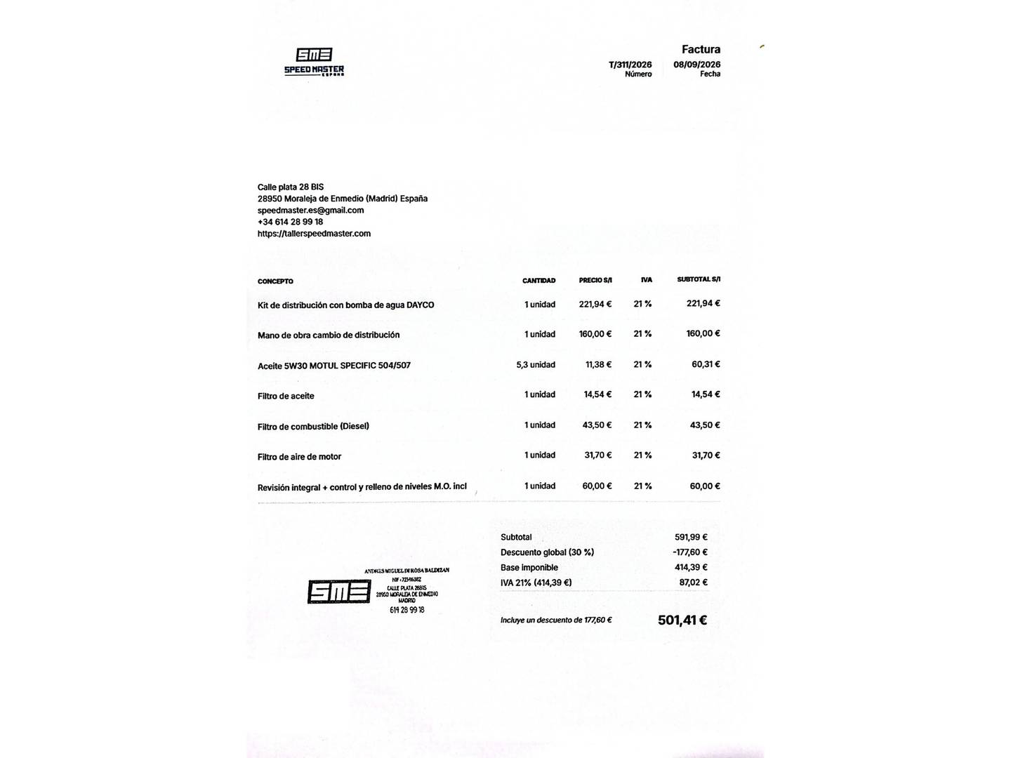 Foto del mantenimiento del Citroën Berlingo Citroën Berlingo BlueHDi 100 Talla M Live Pack (102 CV)