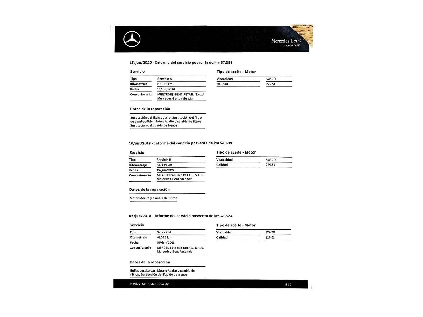 Foto del mantenimiento del Mercedes Clase A Mercedes Clase A 180 d (116 CV)