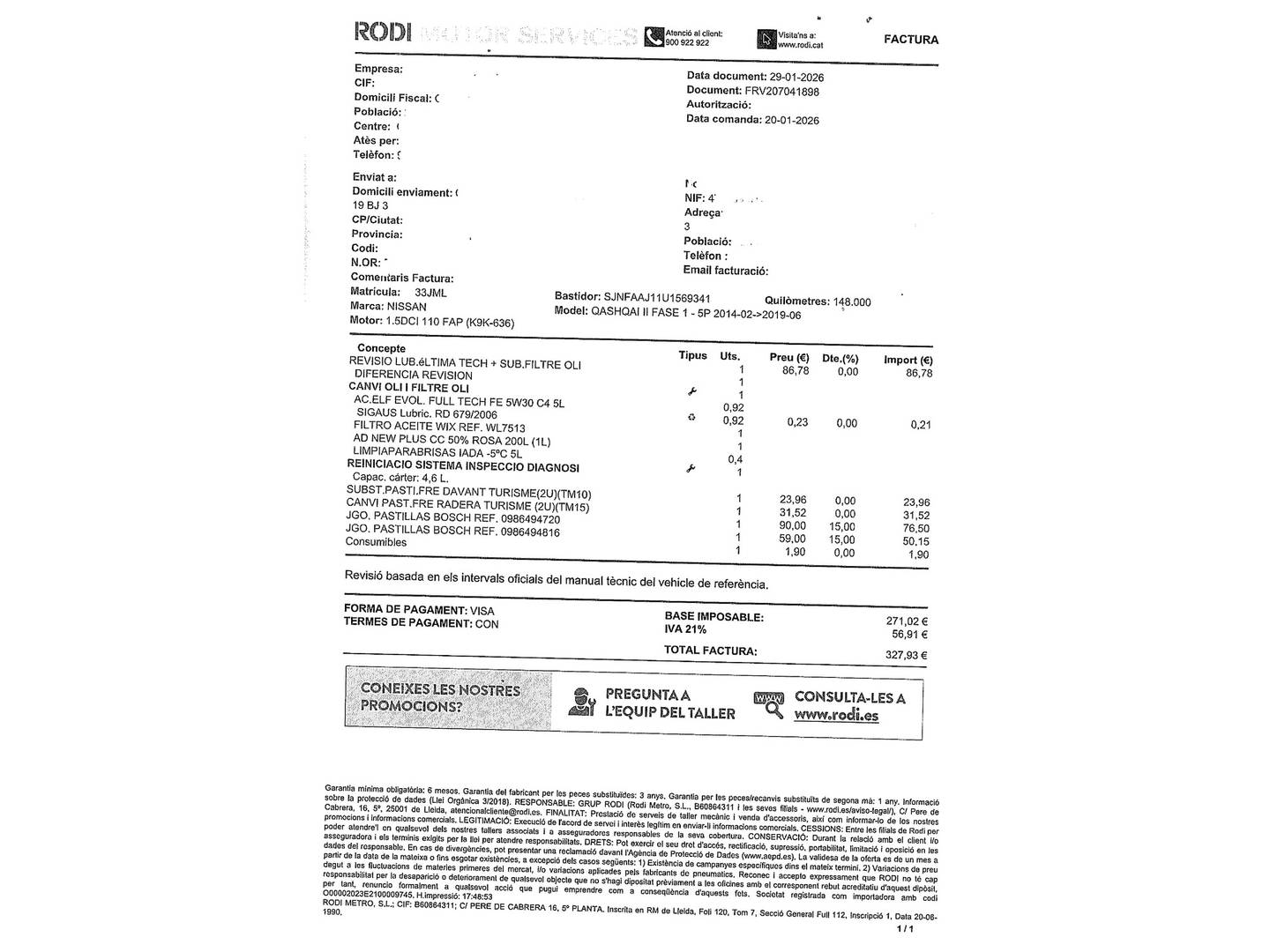 Nissan QASHQAI Nissan Qashqai .5 dCi N-Connecta 4x2 (110 CV) km 0