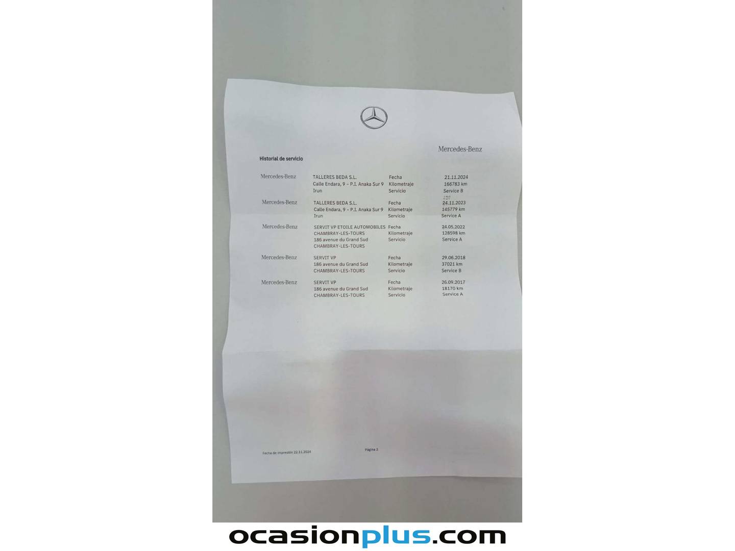 Foto del mantenimiento del Mercedes Clase A Mercedes Clase A 200 AMG Line (156 CV)