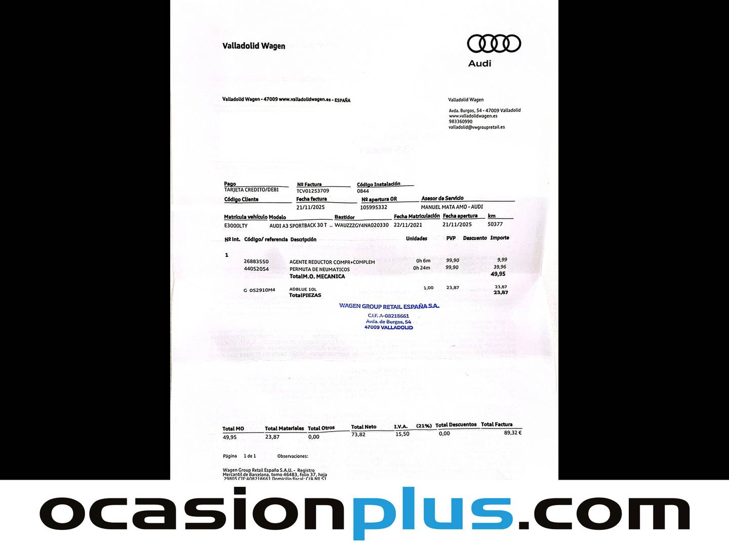 Foto Audi A3 Audi A3 Sportback Sportback 30 TDI (116 CV)