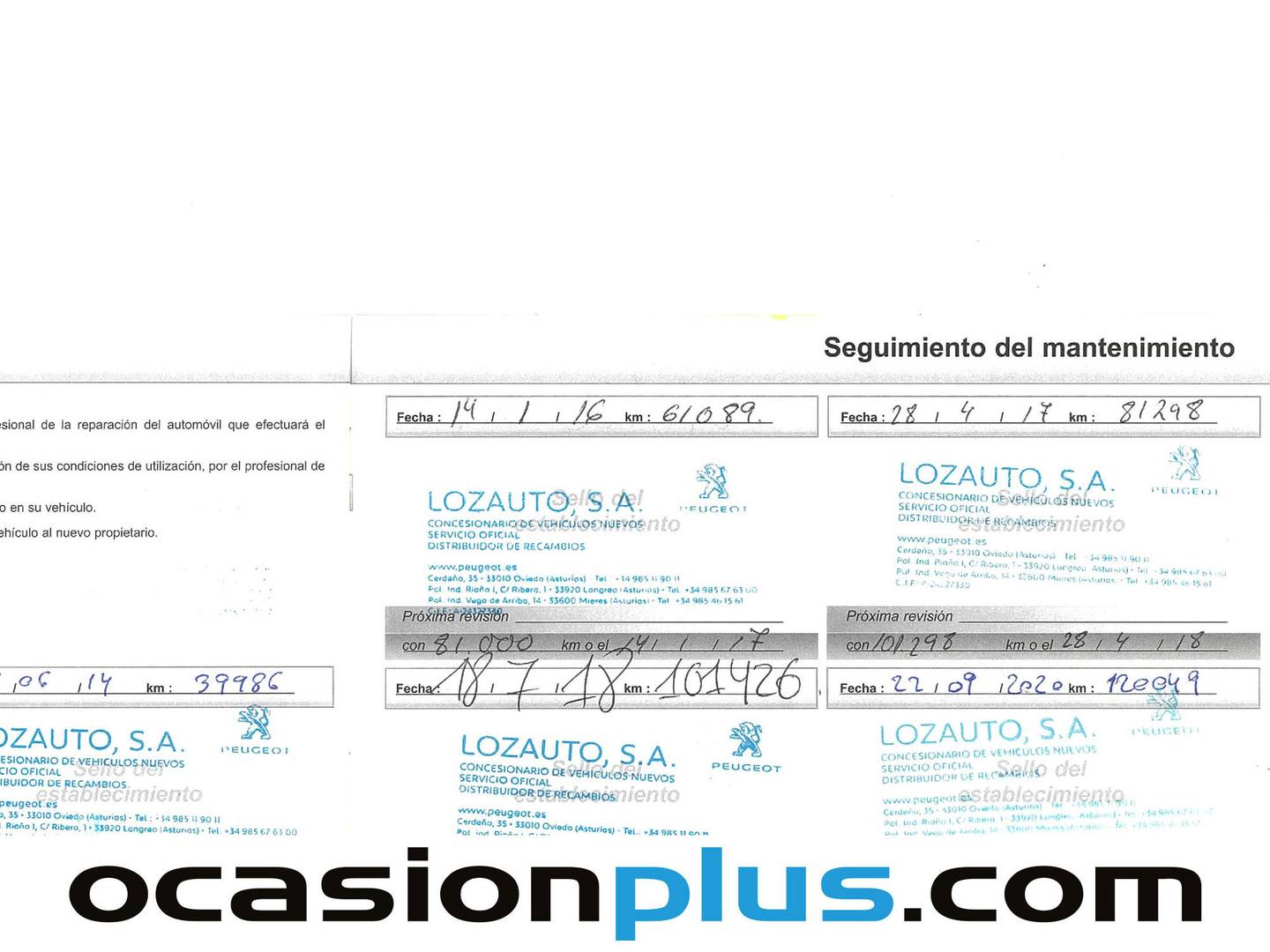 Foto del mantenimiento del Peugeot 4007 Peugeot 4007 2.2 HDI Sport Pack DCS (156 CV) 7 Plazas