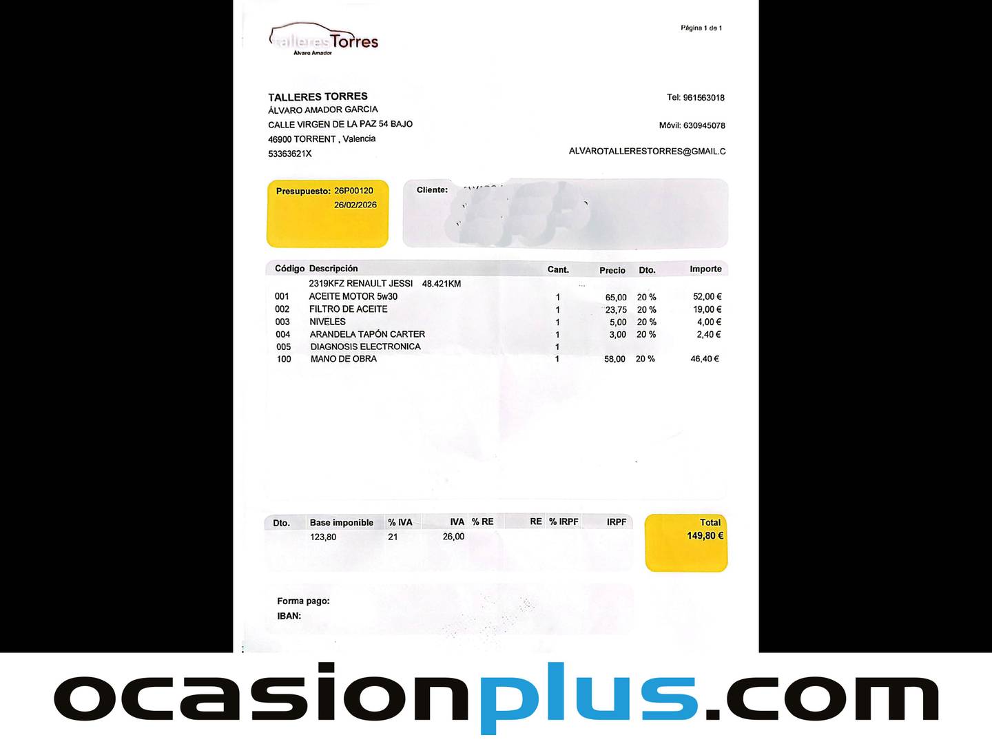 Foto del mantenimiento del Renault Mégane Renault Megane Sport Tourer Zen Energy TCe (130 CV) EDC