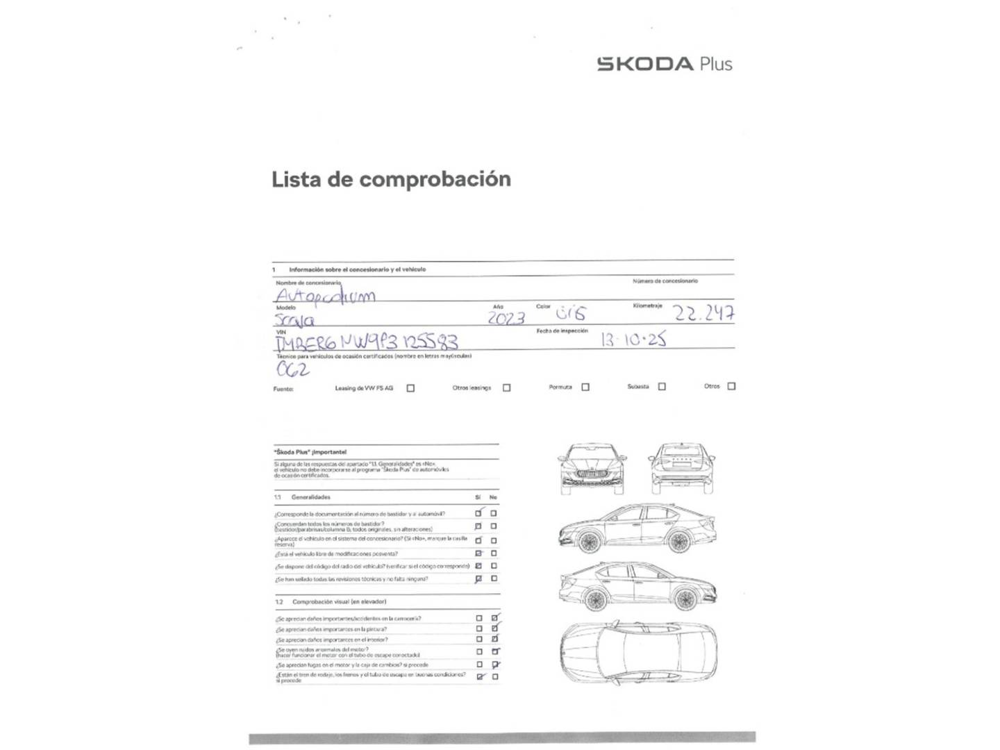 Foto del mantenimiento del Skoda Scala Skoda Scala 1.0 TSI Ambition (110 CV)