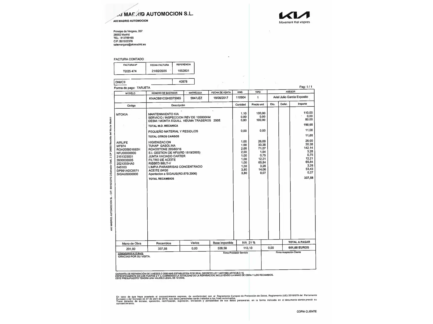 Foto KIA Niro Kia Niro 1.6 GDi HEV Híbrido Drive (141 CV)