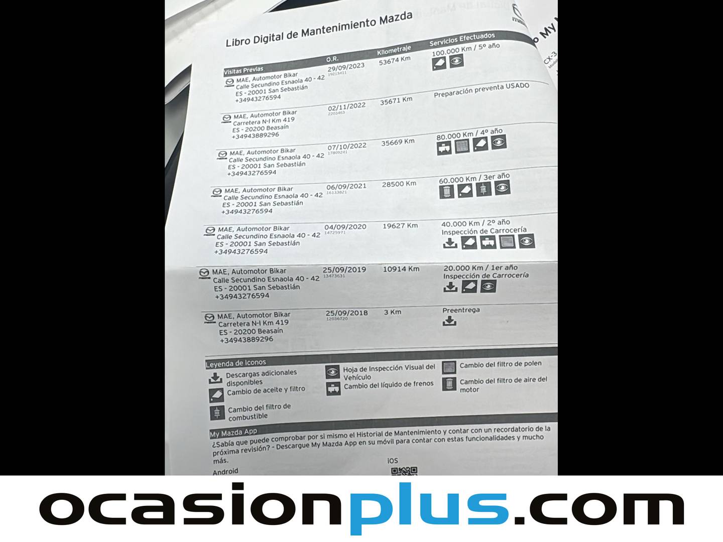 Foto del mantenimiento del Mazda CX-3 Mazda CX-3 1.8 D Zenith 2WD (115 CV)