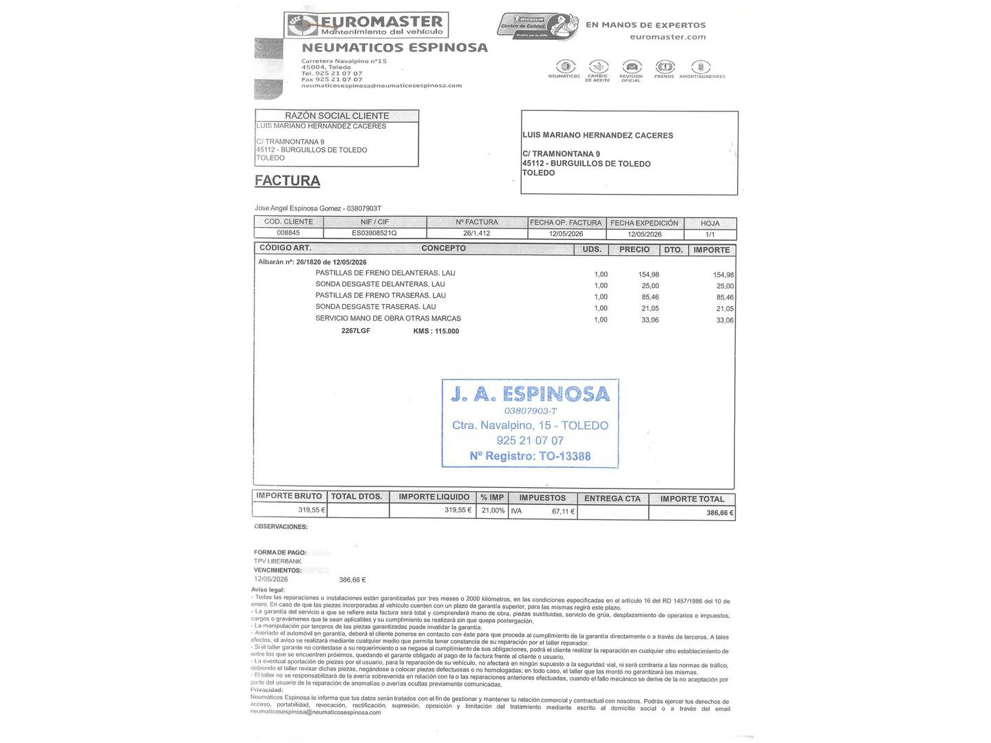 Foto del mantenimiento del BMW X1 BMW X1 sDrive18i (140 CV)