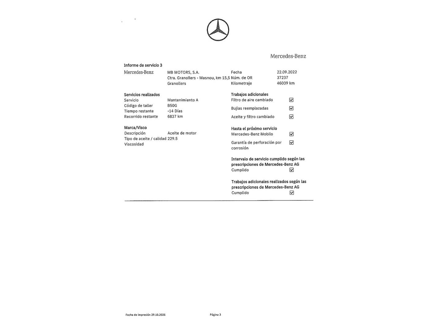 Foto del mantenimiento del Mercedes Clase GLE Coupé Mercedes GLE Coupé Mercedes-AMG 43 4Matic (390 CV)