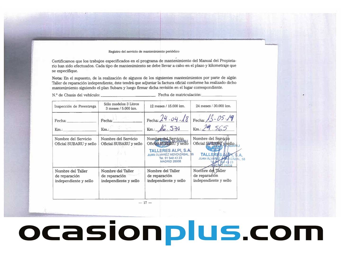 Foto del mantenimiento del Subaru Outback Subaru Outback 2.0 TD Executive Plus CVT Lineartron AWD (150 CV)