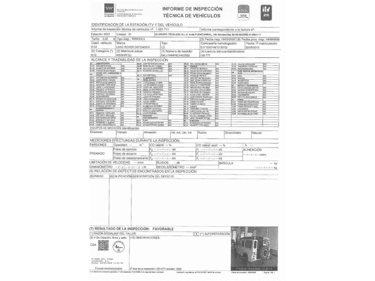 Land Rover Defender Land Rover Defender 110 SW E  (122 CV) de segunda mano