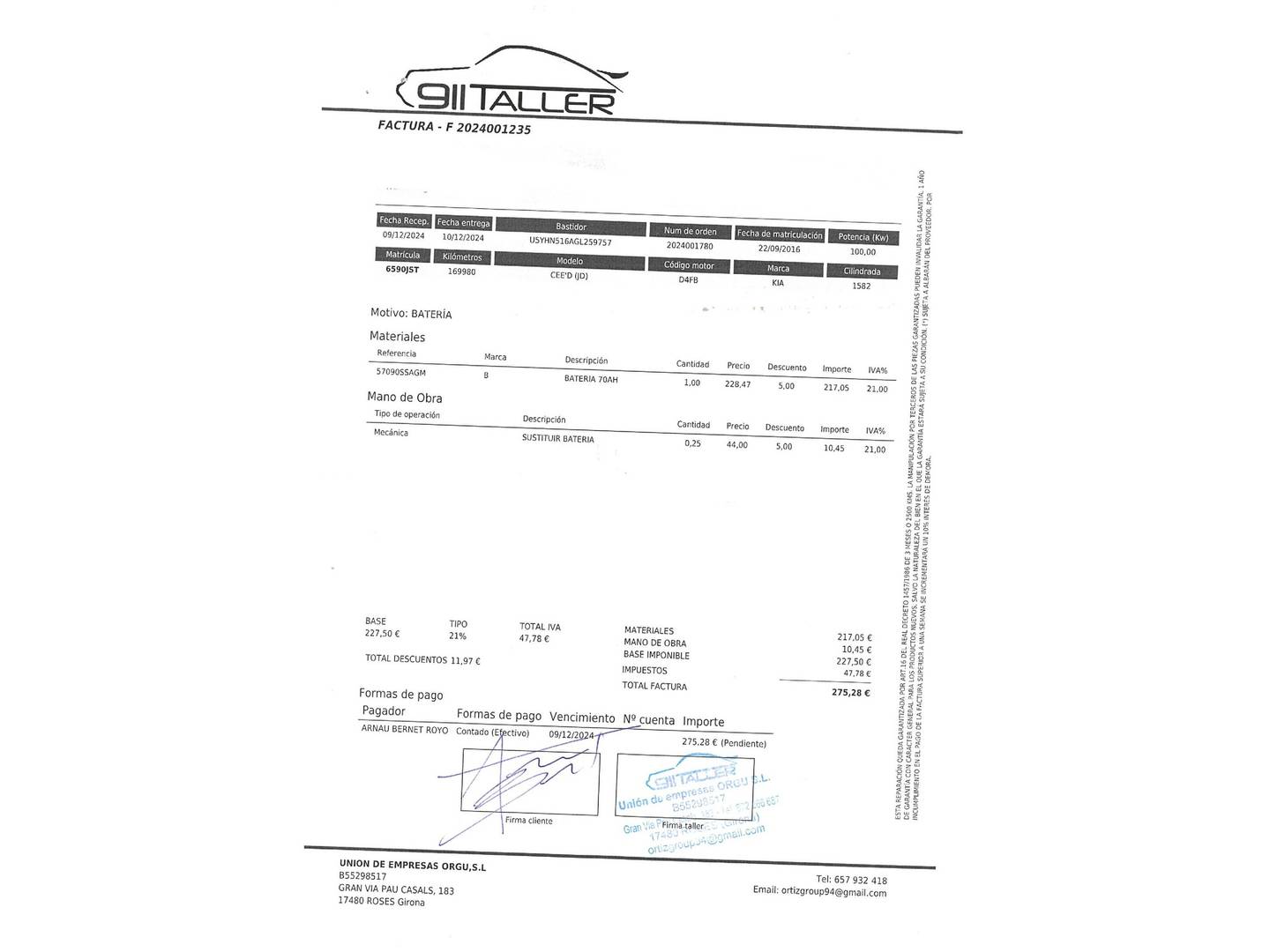 Foto del mantenimiento del KIA Ceed Kia Ceed 1.6 CRDi VGT x-Tech17 DCT (136 CV)