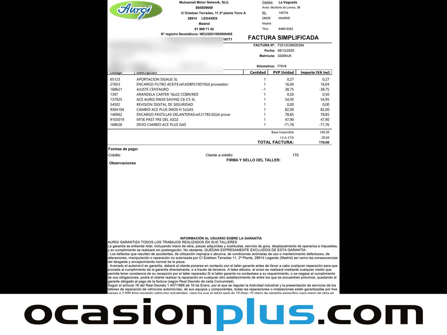 Foto del mantenimiento del KIA Ceed KIA Ceed 1.6 MHEV iMT Drive (136 CV)