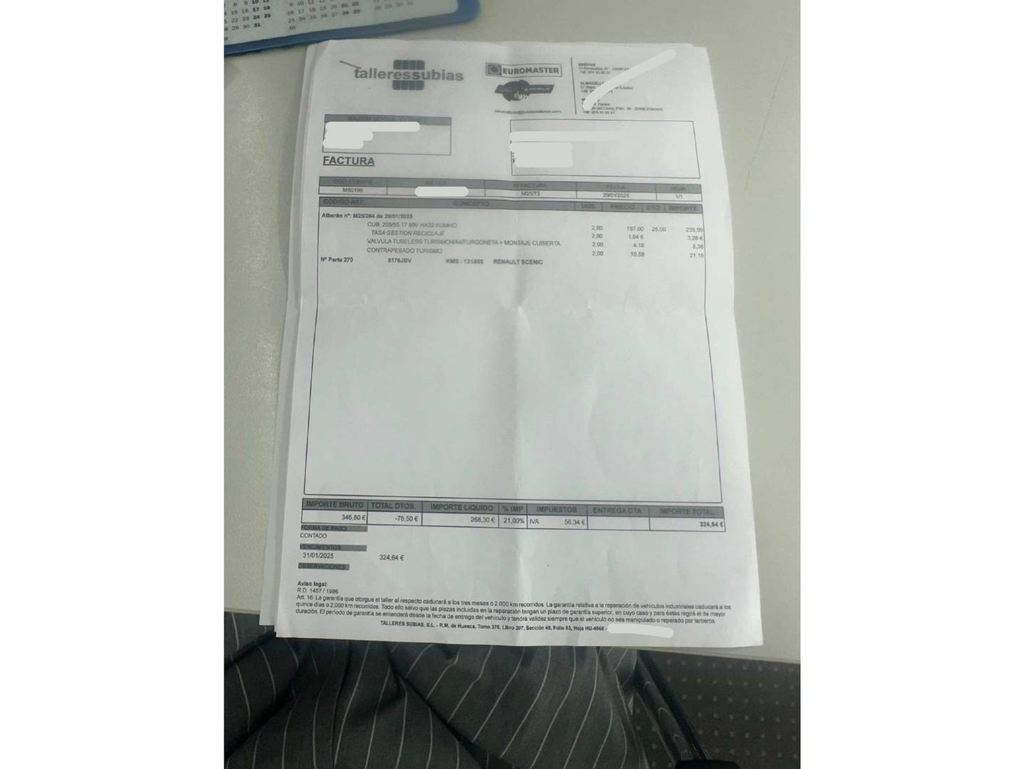 Foto del mantenimiento del Renault Scénic Renault Scenic 1.2 TCe Energy Bose (132 CV)