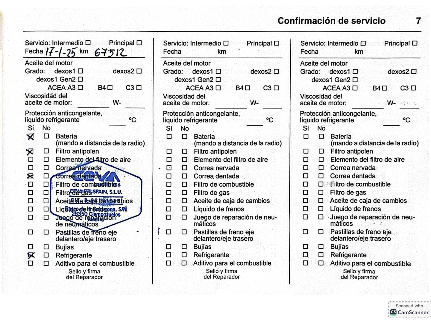 Foto del mantenimiento del Opel Insignia Opel Insignia 1.6 CDTi ecoTEC D Selective Pro (110 CV)