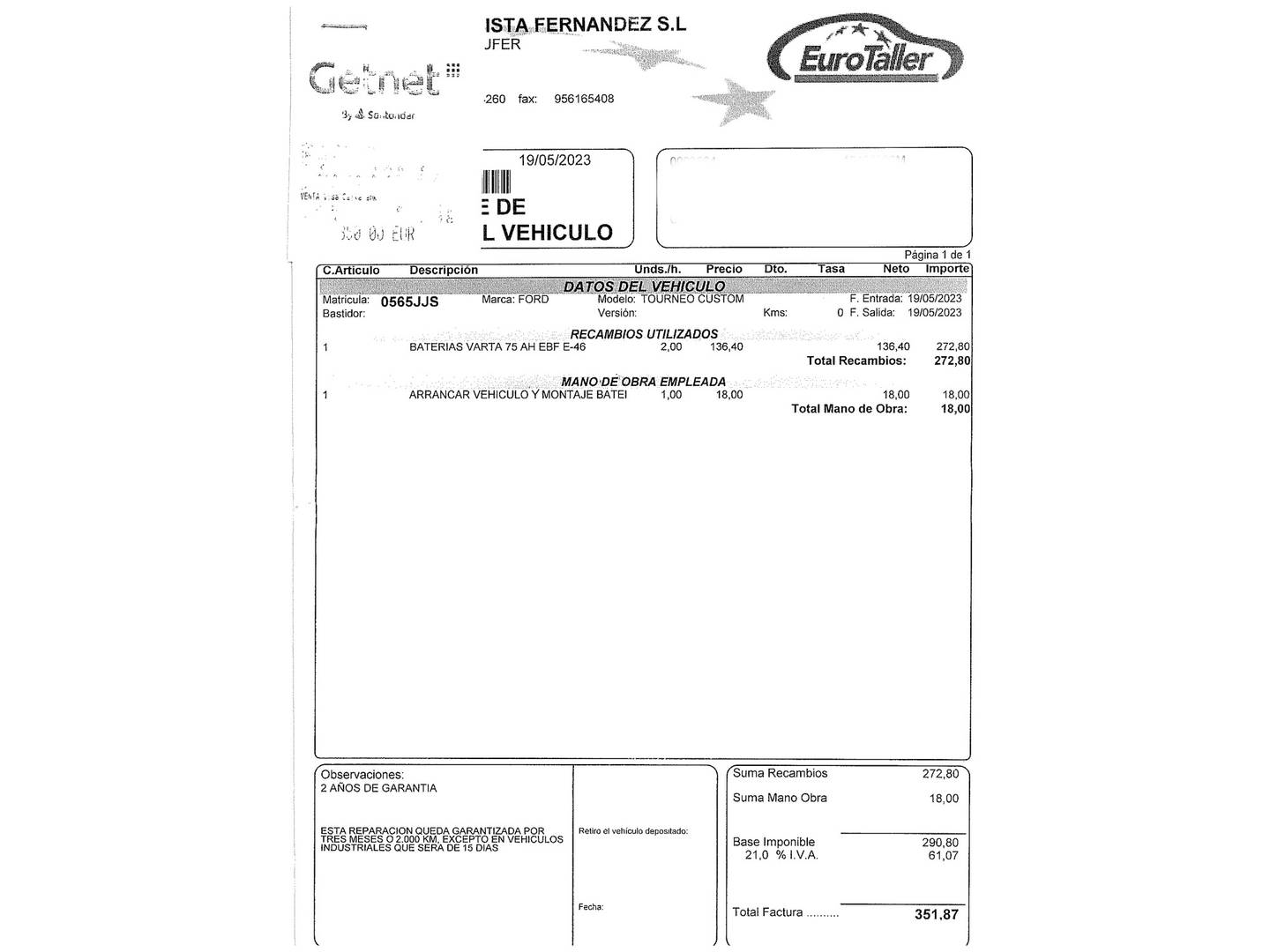 Foto Ford Tourneo Custom Ford Tourneo Custom 2.2 TDCI 300 L1 Titanium (125 CV)