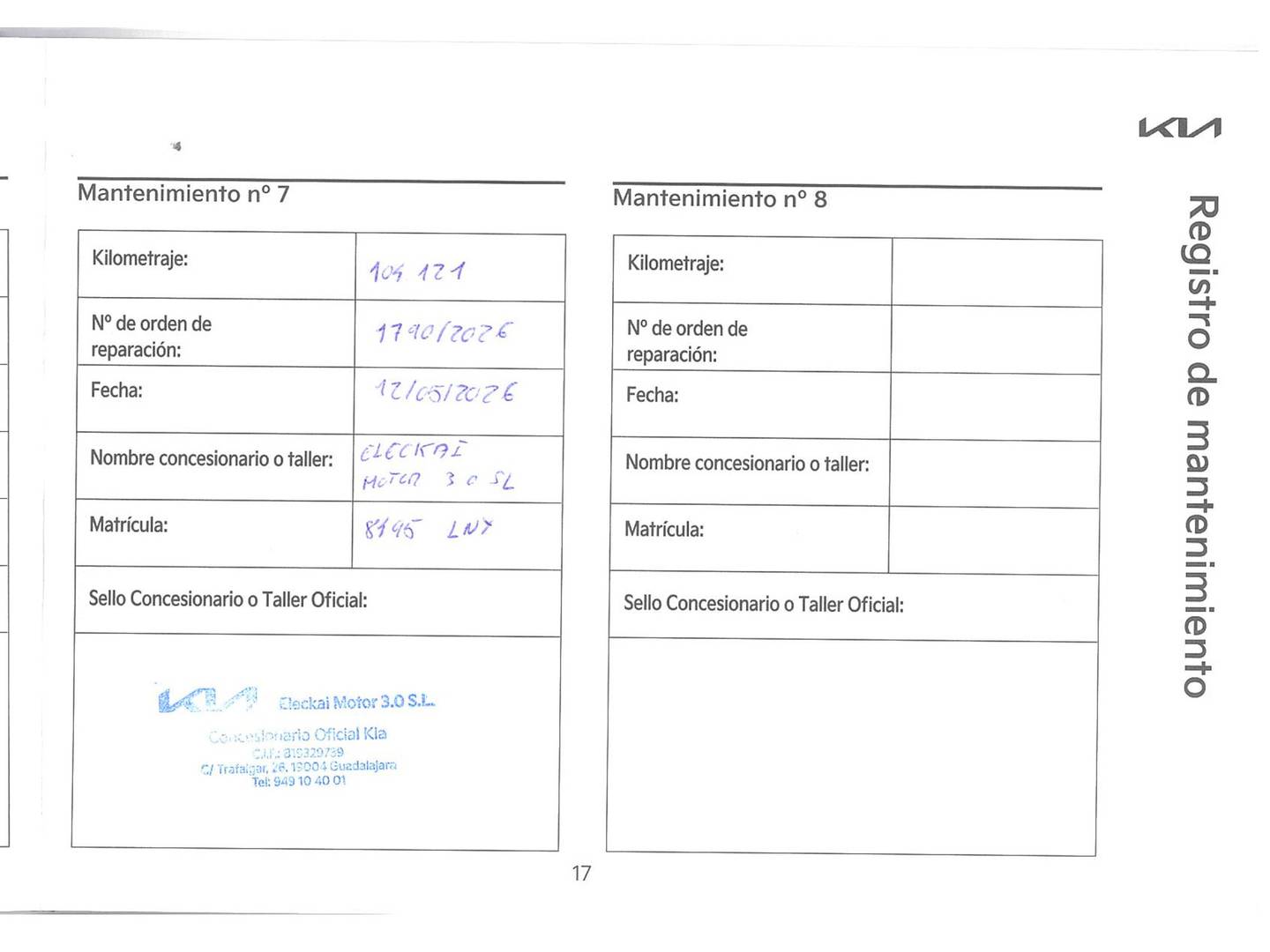 Foto del mantenimiento del KIA Stonic KIA Stonic 1.0 T-GDi MHEV Drive iMT (100 CV)