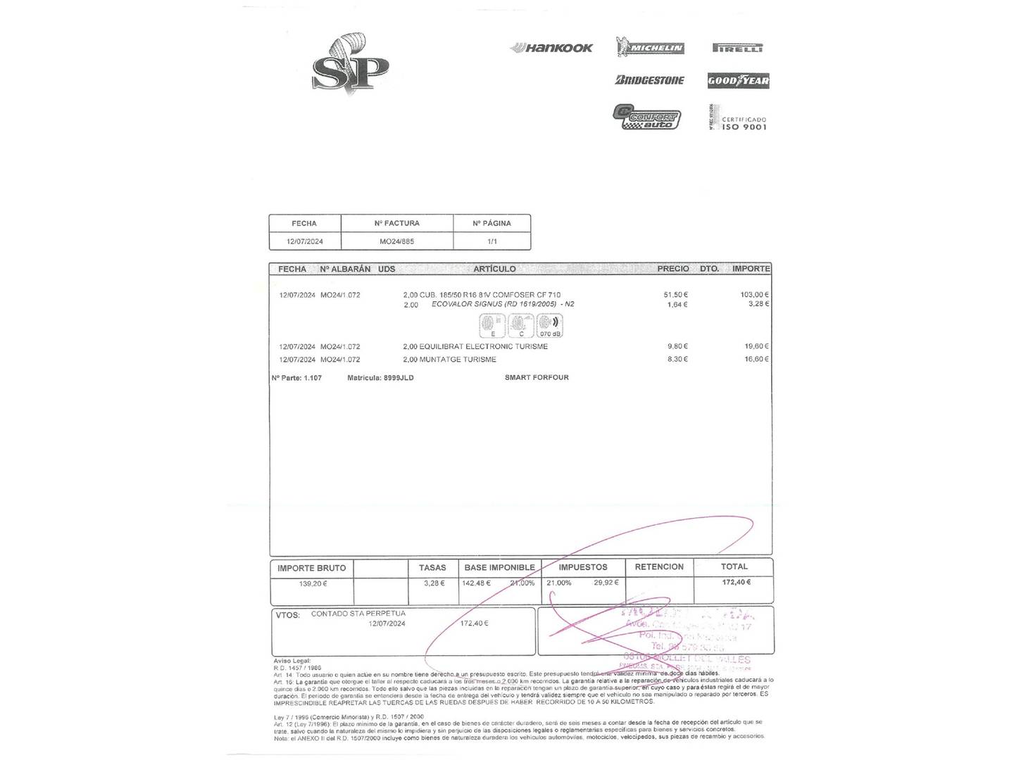 Foto del mantenimiento del Smart forfour Smart ForFour 66 Prime (90 CV)