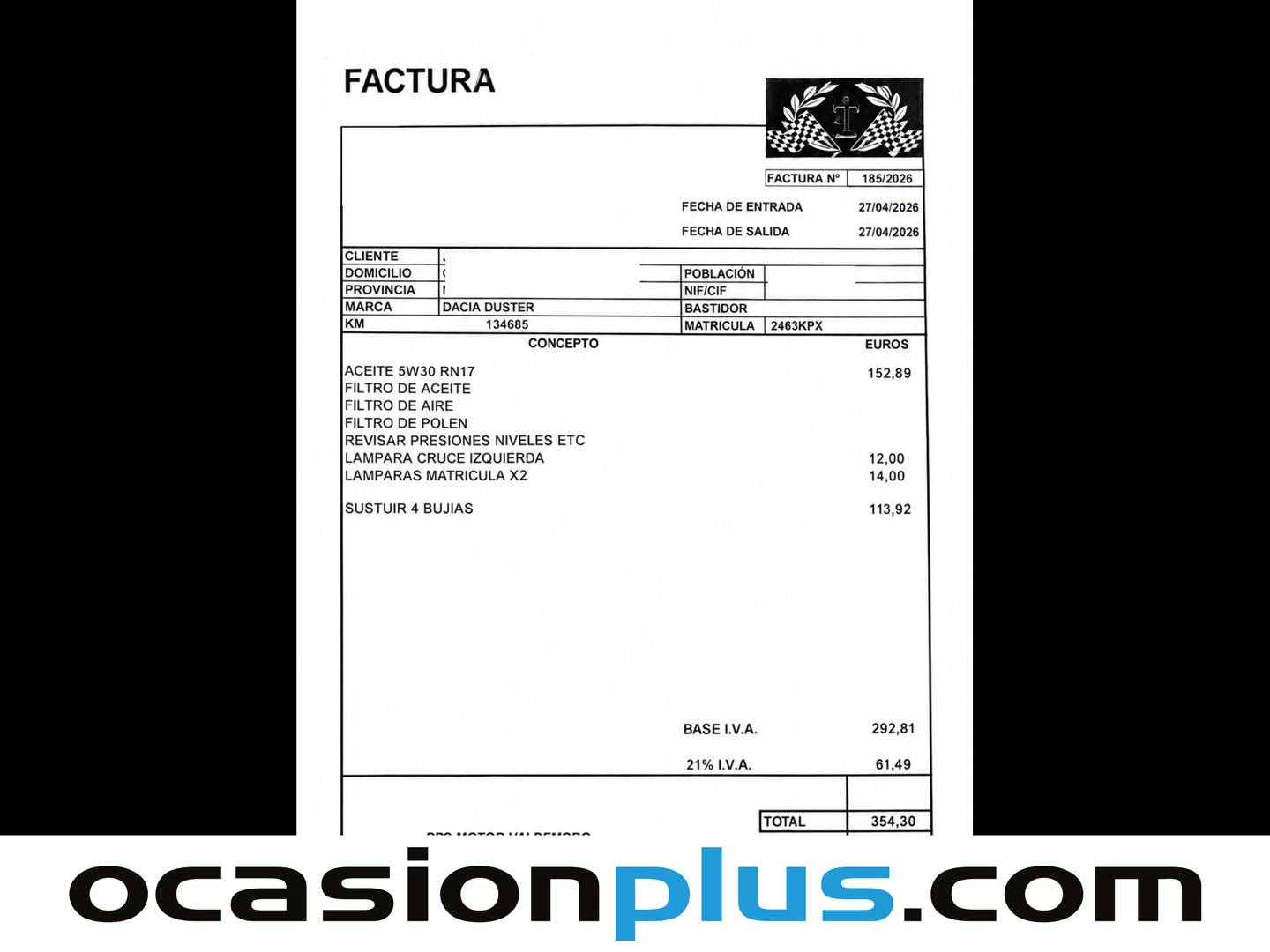 Foto del mantenimiento del Dacia Duster Dacia Duster Comfort 1.6 4x2 (115 CV)